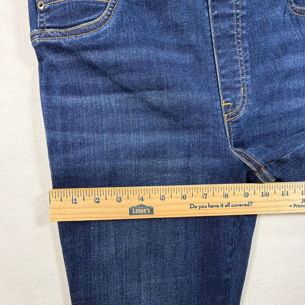 Spanx Flare Jeans Size Large Dark Indigo Pull On High Rise Denim Pants L - Picture 7 of 13